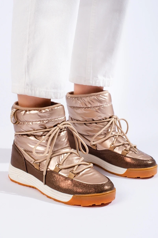 Bottes de neige courtes dorées BIG...