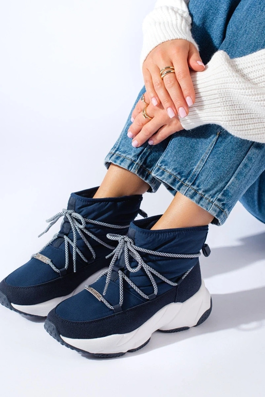 donkerblauwe dames snowboots BIG STAR... donkerblauwe dames snowboots BIG STAR...