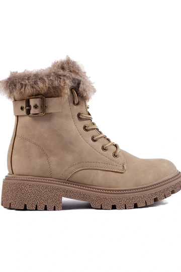 Damenstiefel mit Fellbesatz...