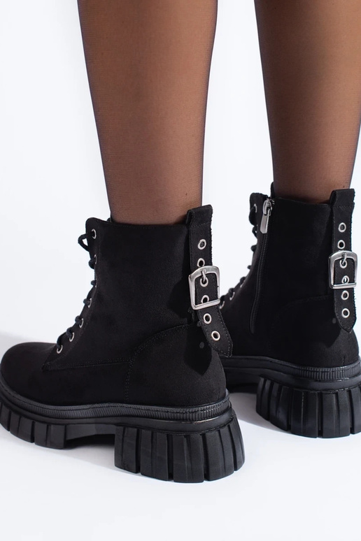 Wildlederstiefel mit Plateau... Wildlederstiefel mit Plateau...