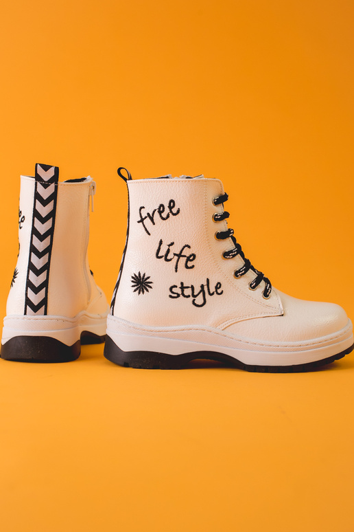 chaussures blanches pour filles POTOCKI