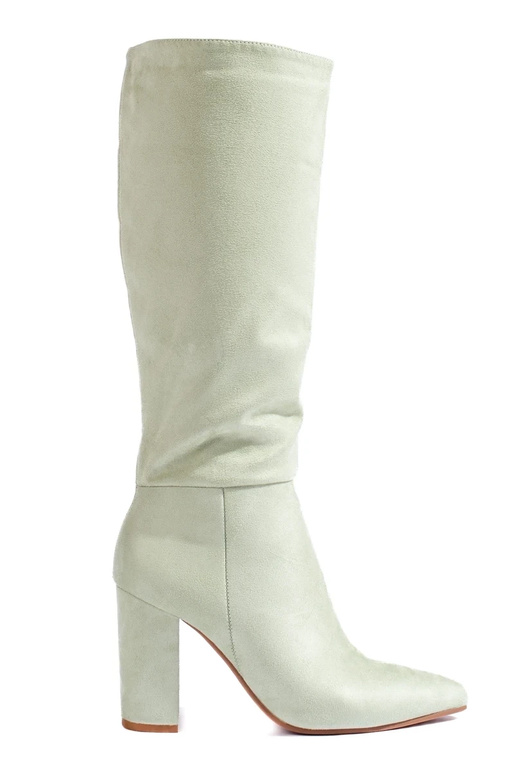 Bottes longues en éco-daim de couleur...