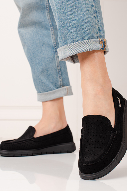 mocassins femme noirs Shelovet