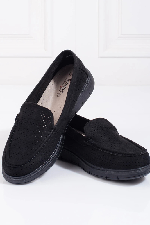 mocassins femme noirs Shelovet