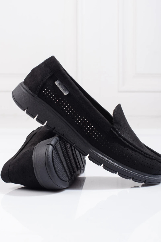 mocassins femme noirs Shelovet