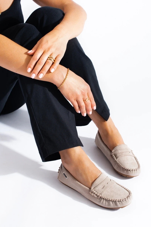 suède damesmocassins Shelovet beige