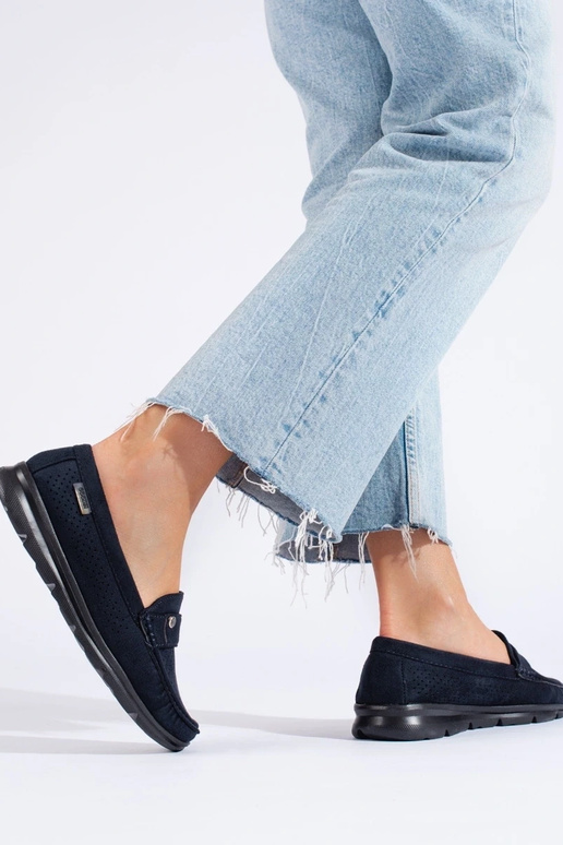 Damesmocassins Shelovet blauwe kleur