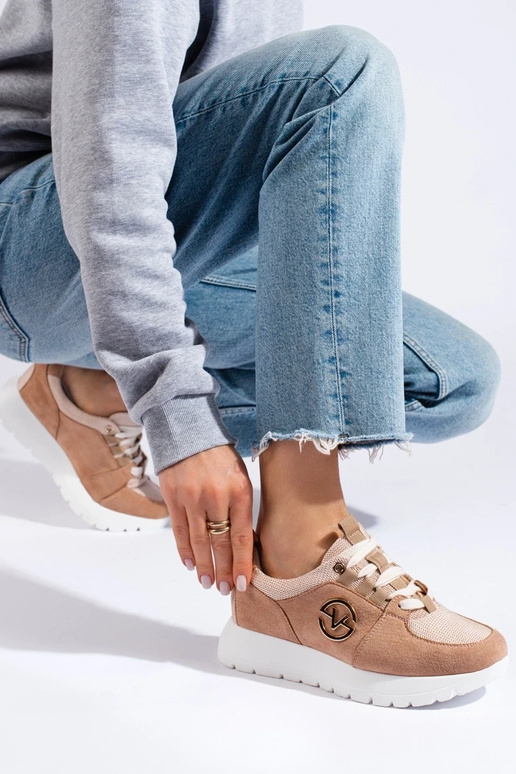 Sportliche Schuhe Vinceza Beige