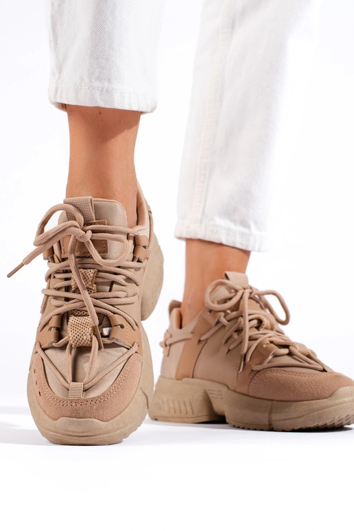 Beige Sneakers Modell Schuhe Shelovet