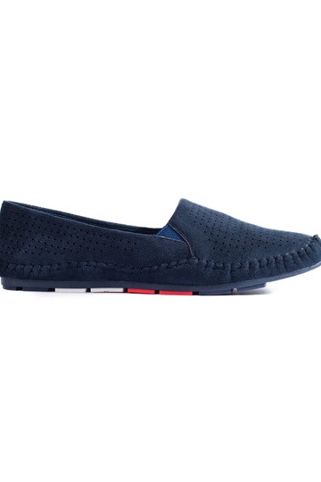 Damesmocassins in blauwe...