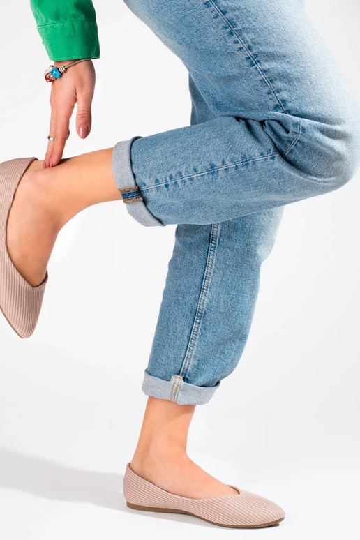 ballerines en textile Vinceza beige