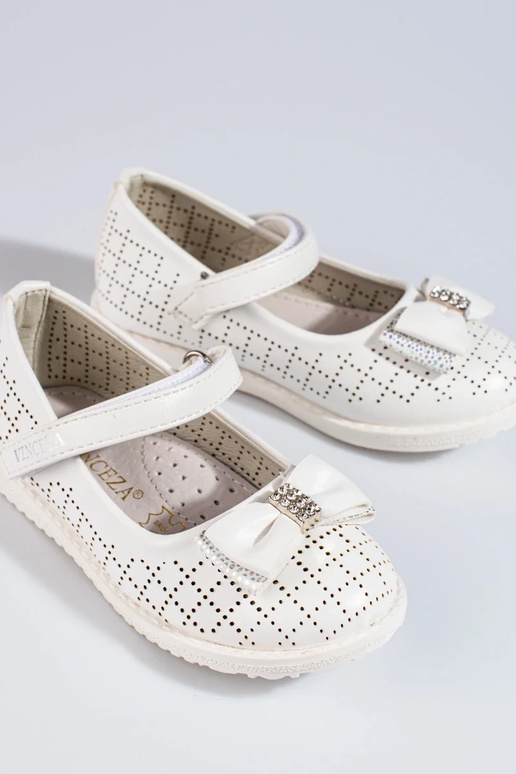 met opengewerkte elementen ballerina...