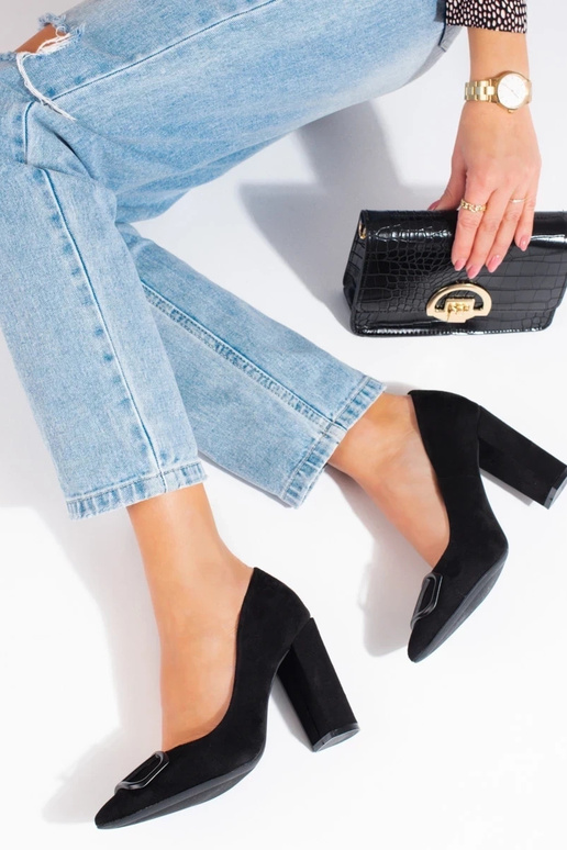 Vinceza zwarte suède schoenen met...