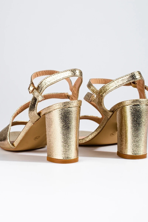 Elegante haksandalen voor dames in goud