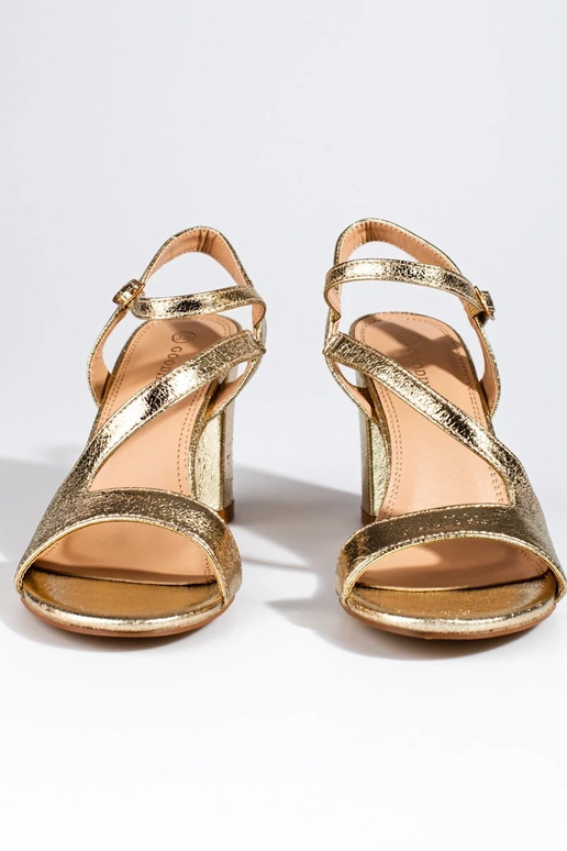 Elegante haksandalen voor dames in goud