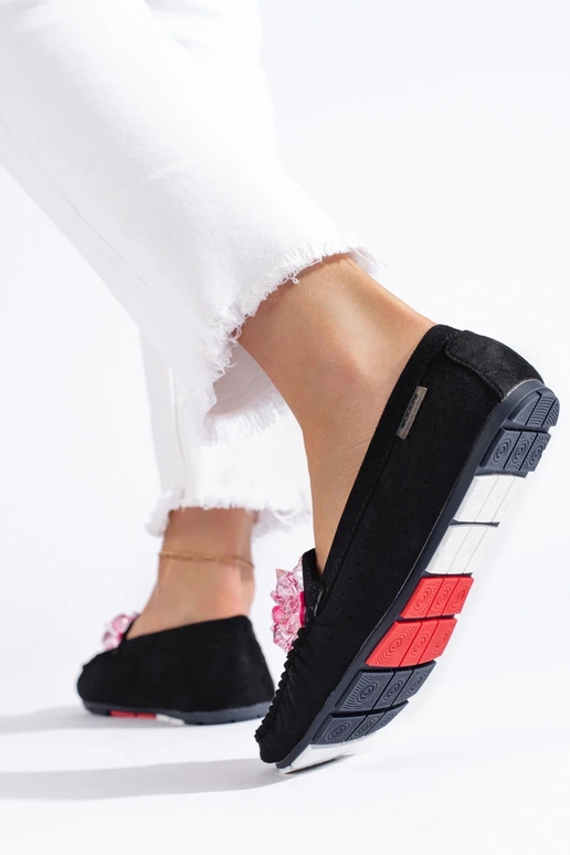 Mocassins Shelovet en daim noir Mocassins Shelovet en daim noir