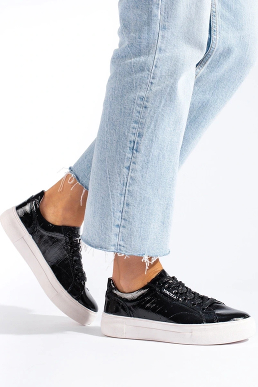 Schwarze Leder Damenstiefel Vinceza Schwarze Leder Damenstiefel Vinceza