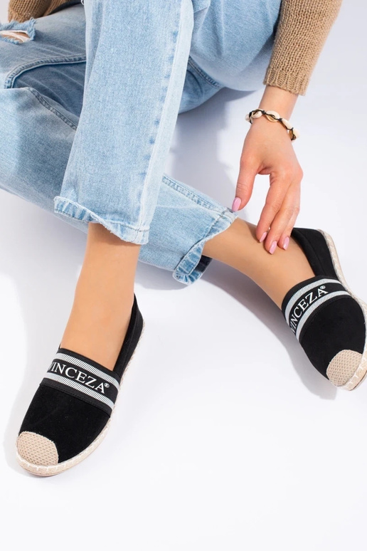 espadrille en daim noir Vinceza