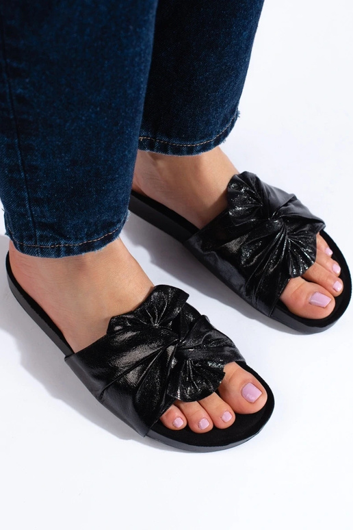 Slippers zwarte kleur Shelovet