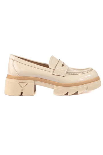 Mocassins beiges à...