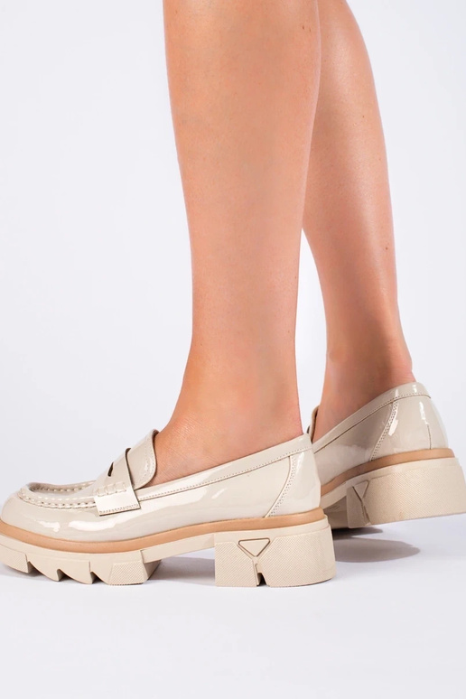 beige Mocassins met platform Shelovet beige Mocassins met platform Shelovet