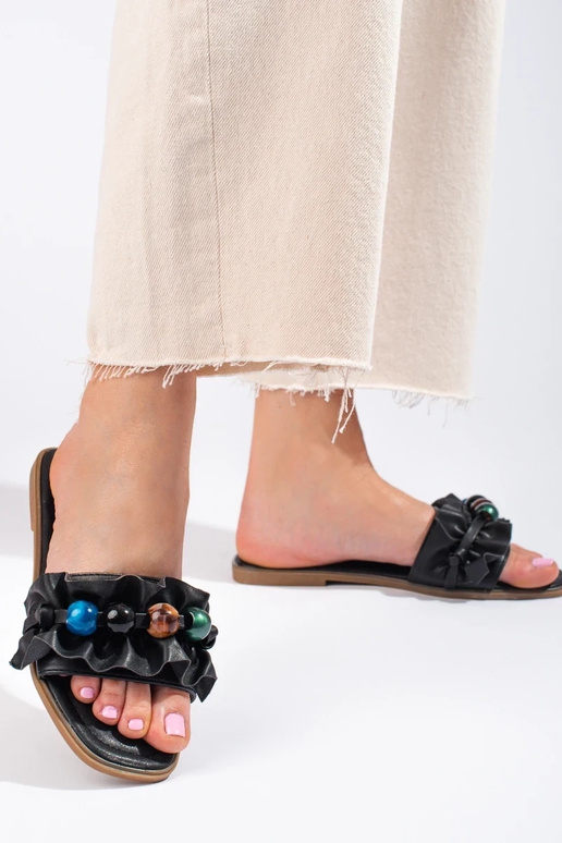 Slippers zwarte kleur Shelovet