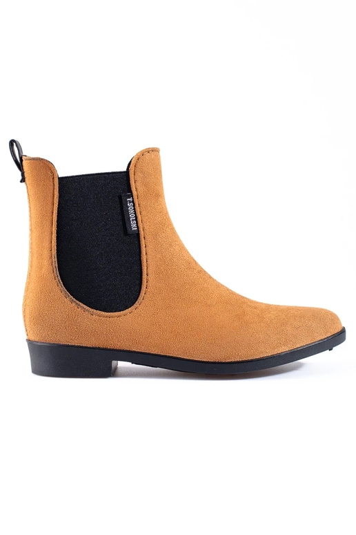 Chaussures en caoutchouc marron...