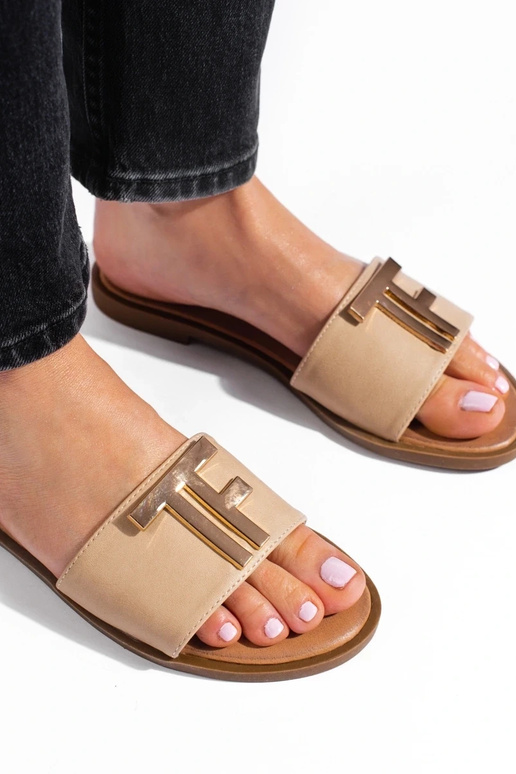 Pantoffels beige Potocki