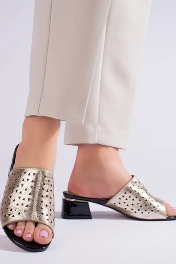 goudkleurige Slippers met... 2