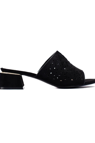 Zwarte dames slippers met...