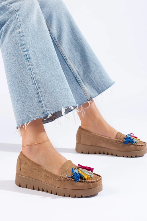 braune Wildledermokassins Boho Potocki braune Wildledermokassins Boho Potocki