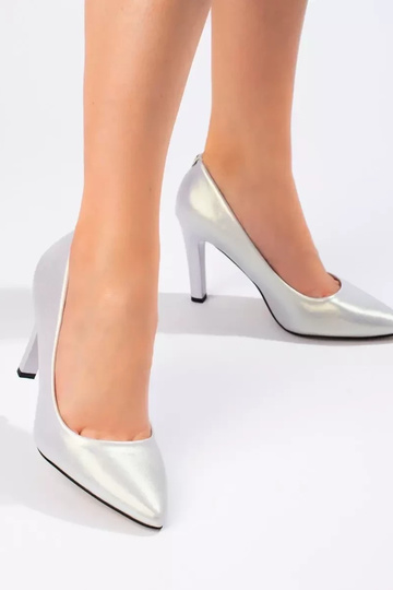 talons hauts argentés Shelovet 2