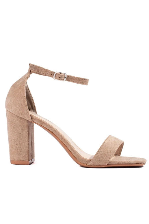 sandales à talon en daim Shelovet beige sandales à talon en daim Shelovet beige