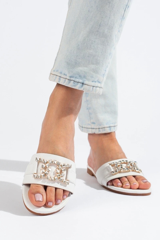 witte pantoffels Shelovet