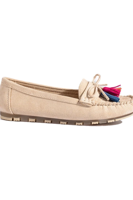 Mocassins en daim beige bohème Shelovet Mocassins en daim beige bohème Shelovet