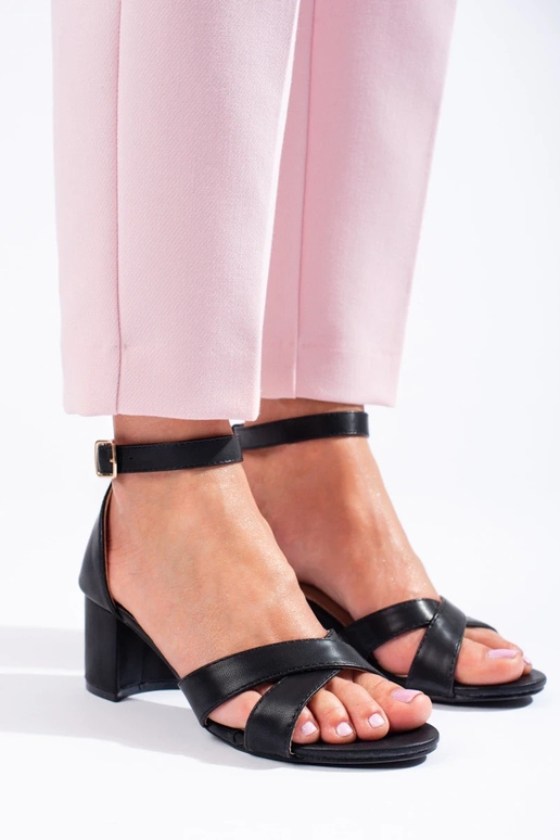 sandalen Shelovet zwarte kleur sandalen Shelovet zwarte kleur