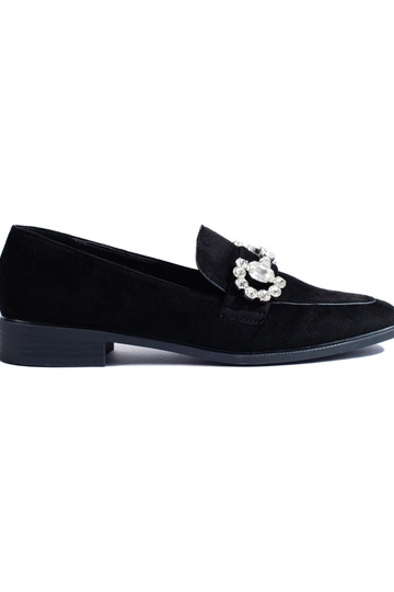 zwarte suède mocassins met...