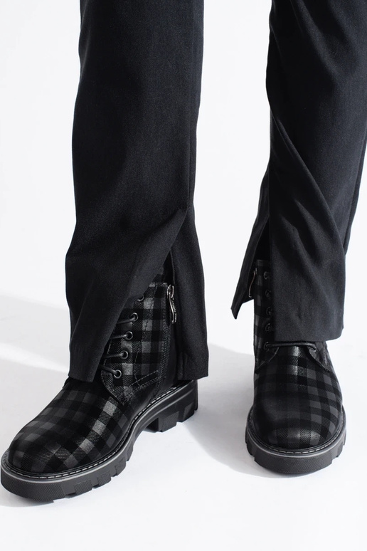 Damenstiefel mit Karomuster für Damen Damenstiefel mit Karomuster für Damen