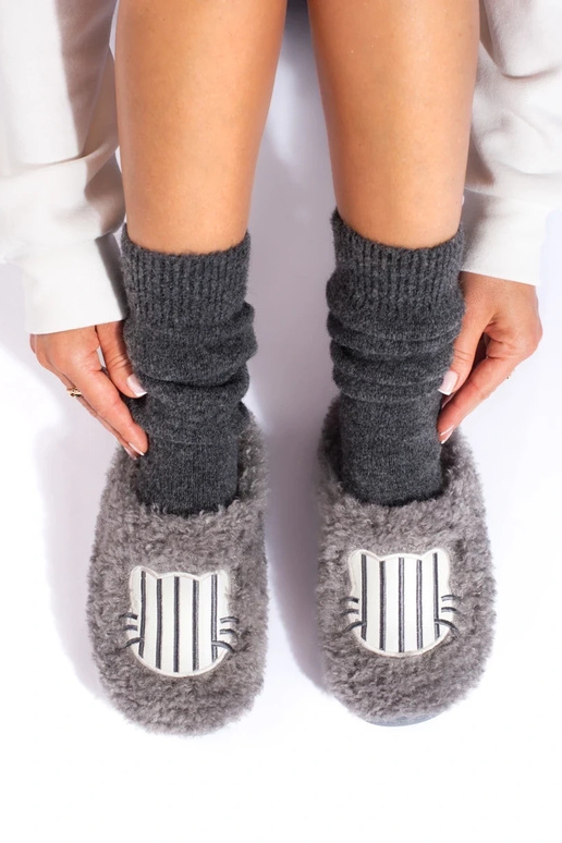 grijze pantoffels Shelovet