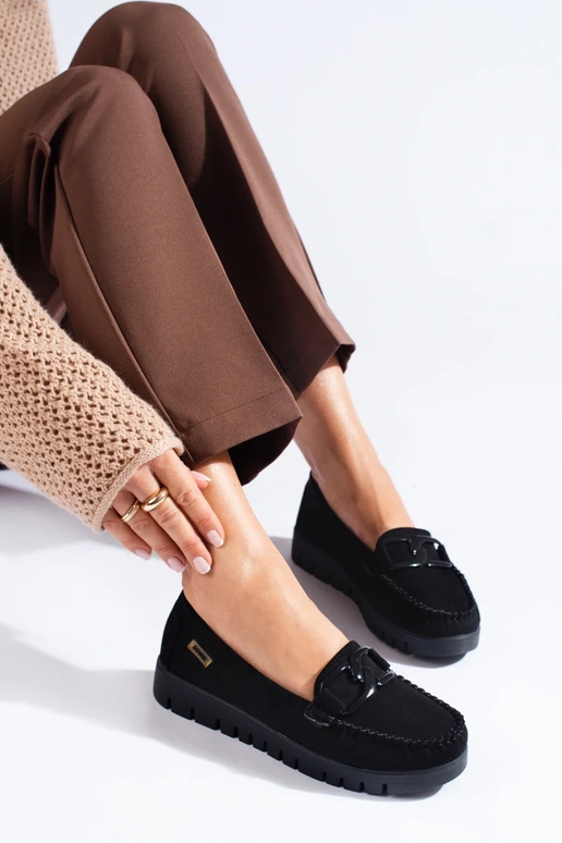 Shelovet mocassins met dikke hak van... Shelovet mocassins met dikke hak van...