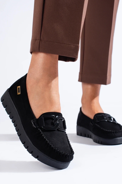 Mocassins Shelovet à gros talon en... Mocassins Shelovet à gros talon en...