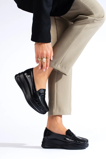 Zwarte mocassins met... 2