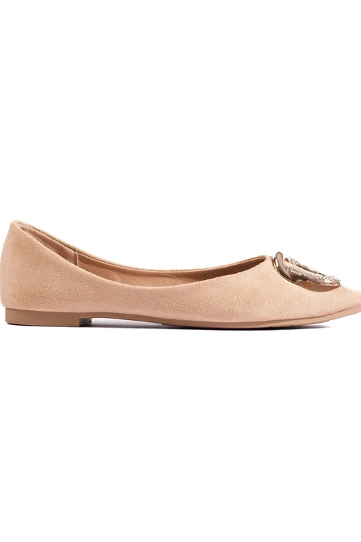 in suède ballerina beige Shelovet in suède ballerina beige Shelovet