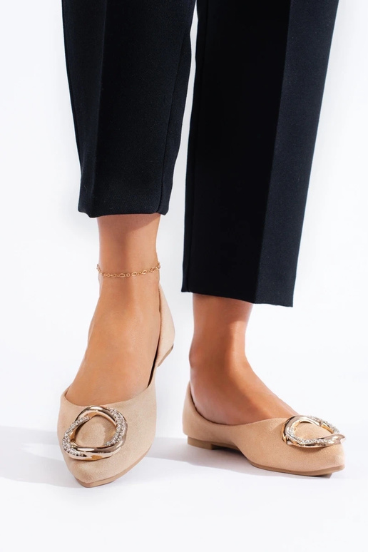 en daim ballerine beige Shelovet en daim ballerine beige Shelovet