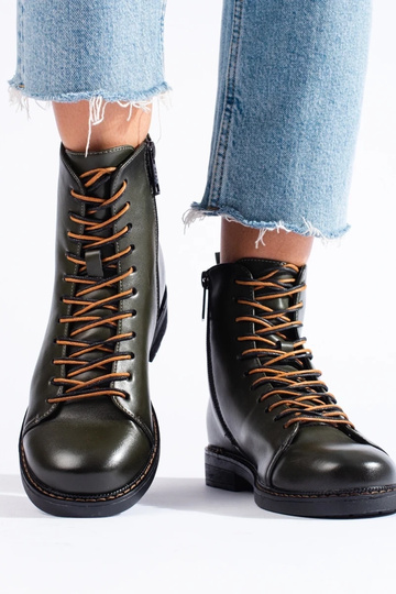 bottes femme vert foncé... 2