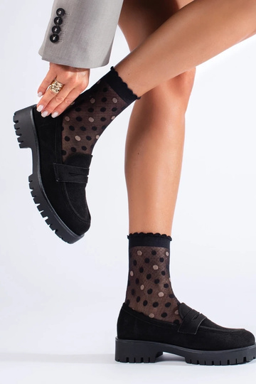 Mocassins en daim à talon... 2