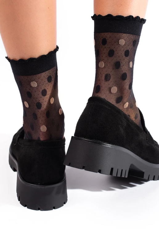 suède mocassins met een enorme hak... suède mocassins met een enorme hak...