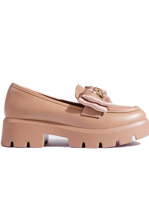 mocassins beiges avec ruban Shelovet mocassins beiges avec ruban Shelovet