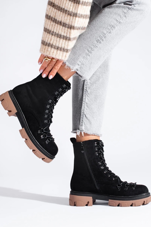 Vinceza - Bottines à lacets en daim -...