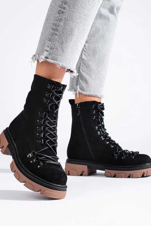 Vinceza - Bottines à lacets en daim -...